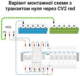 Реле напруги з контролем струму однофазне на 2 модулі ZUBR CV2-32 red (4820120222689): 6