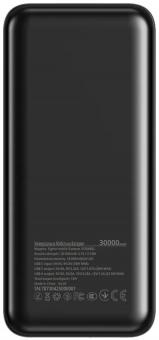 Універсальна мобільна батарея Sigma X-power SI30A4QL 30000mAh, PD/20W, QC22.5W, LED, cable 20w, black (4827798787311): 2