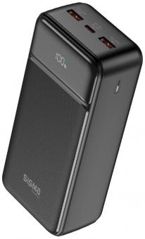 Універсальна мобільна батарея Sigma X-power SI30A4QL 30000mAh, PD/20W, QC22.5W, LED, cable 20w, black (4827798787311): 4