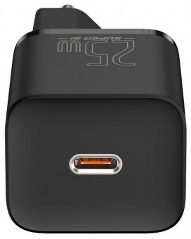 Мережевий зарядний пристрій Baseus 1xUSB 25W (USB-C) + Cable Type-C black (TZCCSUP-L01): 4